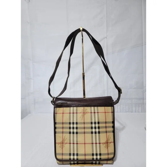Burberry Haymarket Check Flap Crossbody Bag - Picture 5 of 14